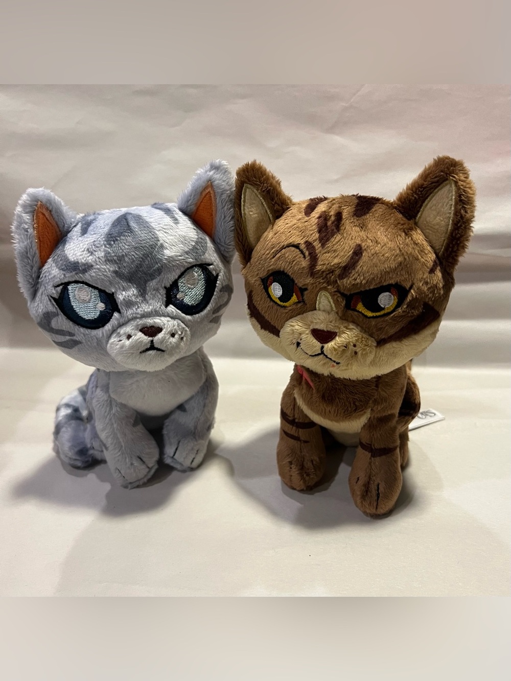 Warrior Cats 6” mini plush Jayfeather & Brambeclaw